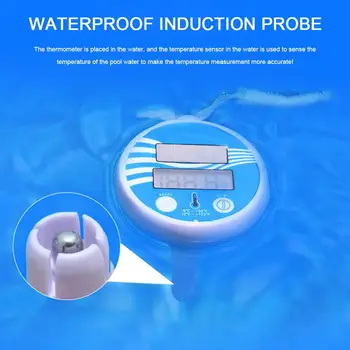 

Floating Pool Thermometer, Swimming Pool Thermometer With Solar Charging LCD, Floating Thermometer For Swimming Pool, Bath Water