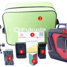 Fukuda MW-93T 3D 12 линий лазерный уровень зеленый/красный лазерный уровень самонивелирующийся 360 горизонтальный вертикальный крест супер мощный