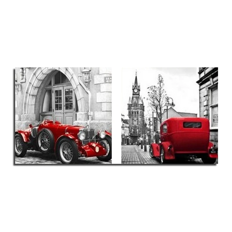 

5D DIY Diamond Mosaic Diamond Embroidery Red sports car 80x40 Embroidered Cross Stitch Home Decoration Gift
