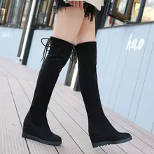 Новая обувь Женские ботинки черного цвета Ботфорты сексуальный женский осень-зима дамские сапоги до бедра C323