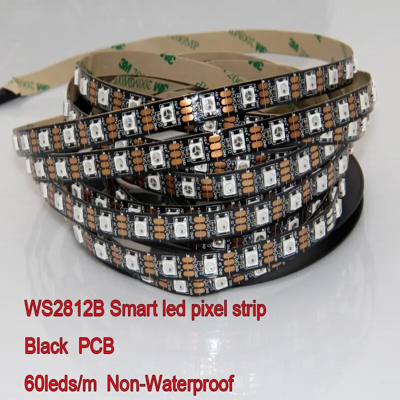 5 Meter 5050 RGB Built-in WS2812 IC LED Pixel Strip Light 3060144 ledm Programmable Individual Addressable DC5V Tape Lamp (6)