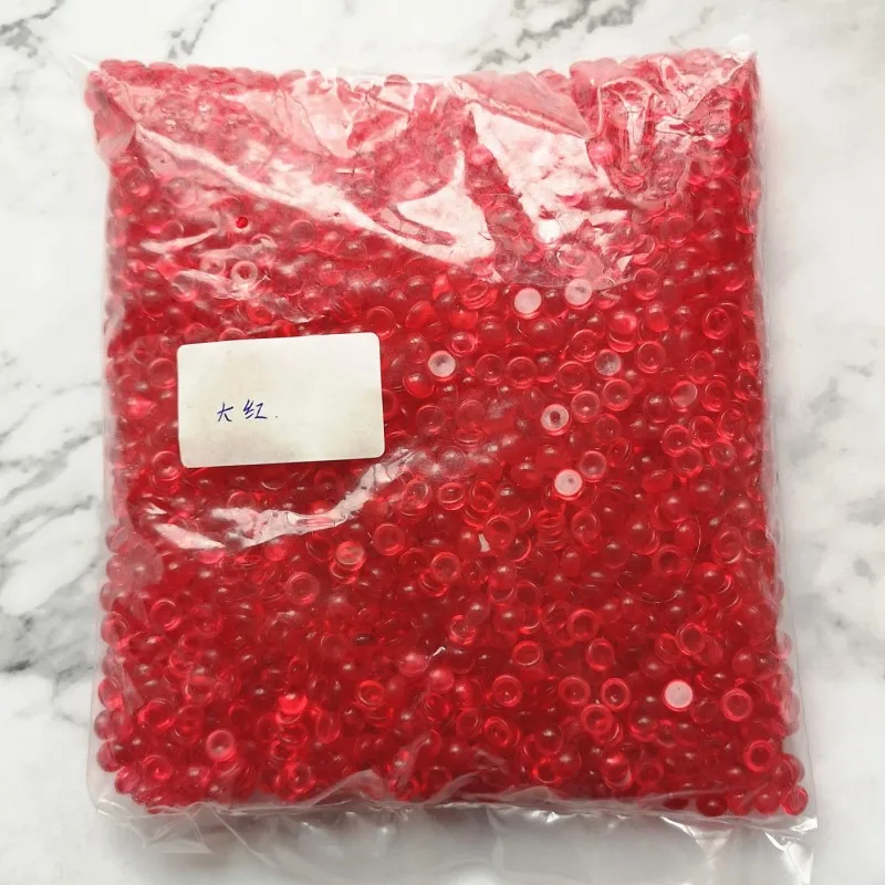 250 г/пакет, прозрачный акриловый круглый бисер, сделай сам, пушистый слизи, глина, антистрессовая игрушка, креативные хрустальные бусины для рыбки, поделки - Цвет: Red 250g