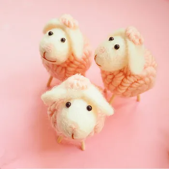 

Wholesale(5 pieces/lots)Wool Felt DIY Craft Sheep Design for Artware Decoration Accessories 10cm