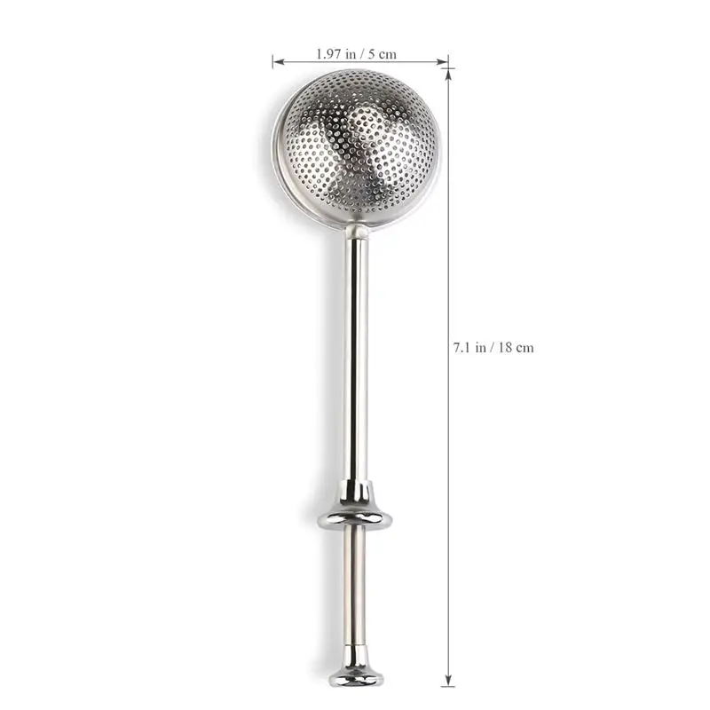 Stainless Steel Loose Leaf Tea Locking Teaspoon Mesh Loose Tea Leaf Filter Infuser Strainer Sieve Metal Colander Net