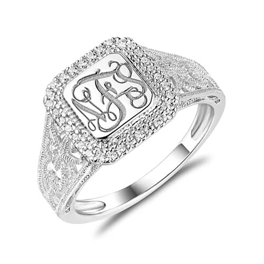 custom monogram rings