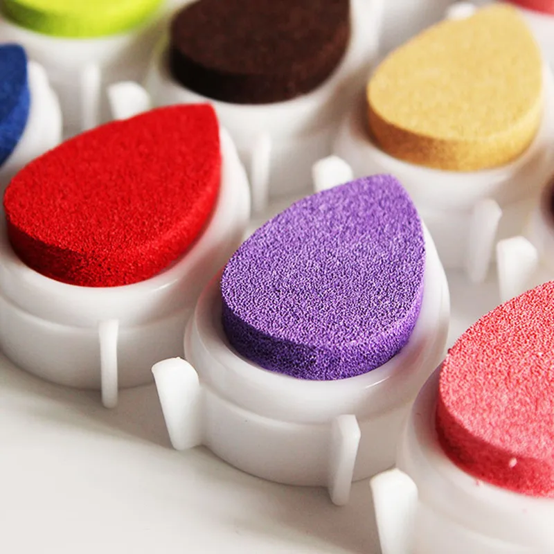 

10pcs/Lot Rubber stamp colorized inkpad Quick dry ink pad Transfer printing clear 40 kinds of color for you to choose