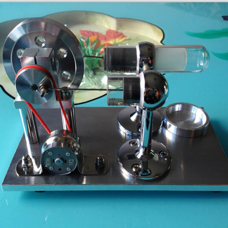 

All-metal can start V4 two-cylinder four-cylinder Stirling engine model