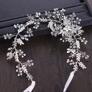 

Woman Hairbands High-end Handmade Hair Band Bridal Hair Decorations Wedding Dresses Accessories Ribbon Headbands Popular FD694