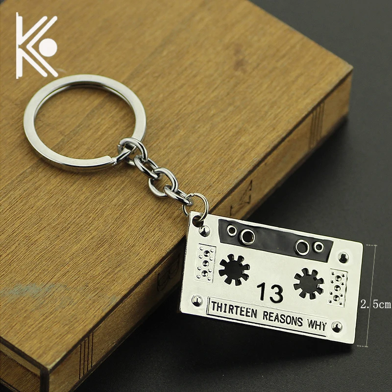 

New design 13 Thirteen Reasons Why jewelry Silver key chain Fan club gift