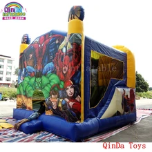 4.5*4.5*4.5m inflatable jumping castle with slide, inflatable bouncer house for sale