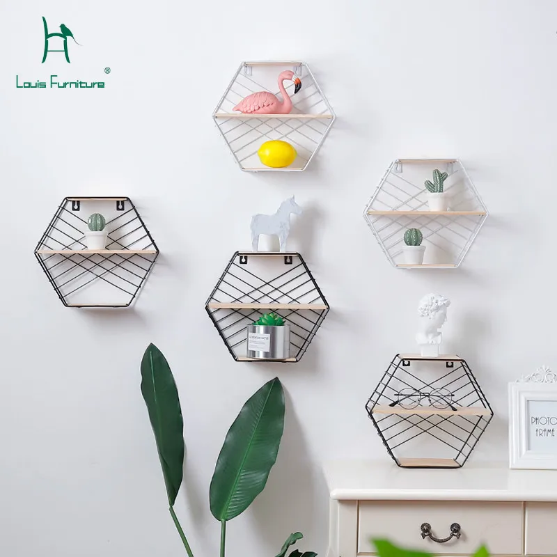 

Louis Fashion Plant Selves Nordic Style Bedroom Decoration Creative Wall Decoration Modern
