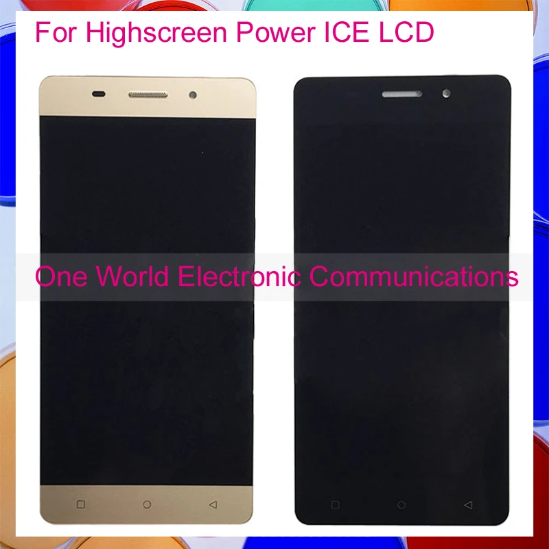 

5pcs/lot Black White New For Highscreen Power ICE LCD Screen Display Digitizer With Touch Screen Complete Assembly Tracking Code