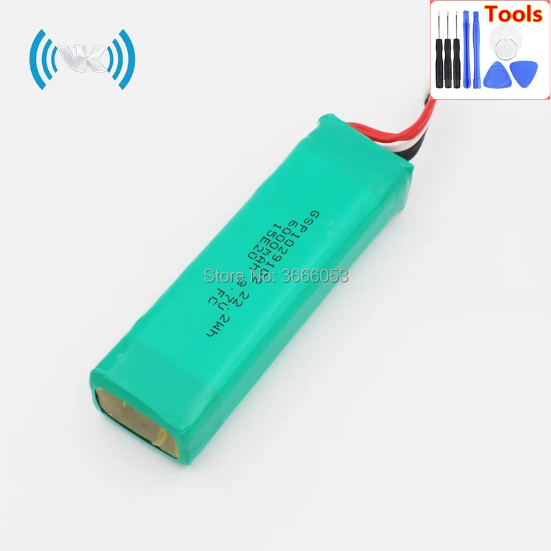 Аккумулятор VK GSP1029102 6000 мАч/22 2 Вт/ч 3 7 В для JBL Charge Plus 2+ 2015 версии батарея