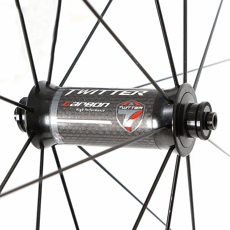 Flash Deal road bike wheels Ultralight aluminum alloy 40 knife carbon fiber wheel colorful reflective cursor 700C road bike wheel set 6