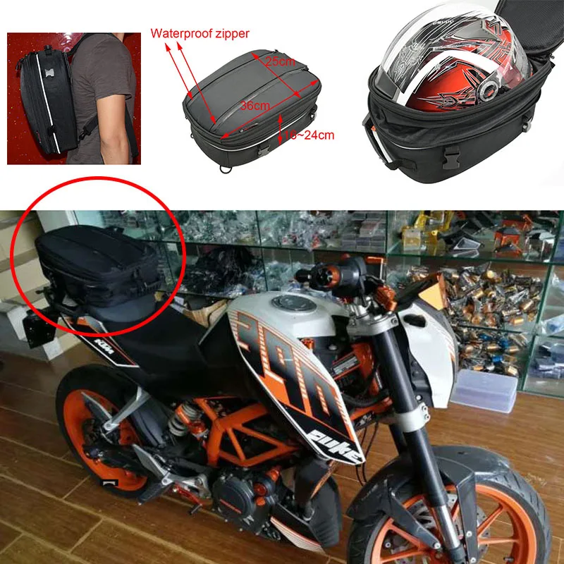 

2018 Motorcycle Tail Bag Back Seat Bags Helmet Bag Motorbike Luggage Rear Seat Racing Rider Bag For KTM 1050 1090 1190 1290 ADV