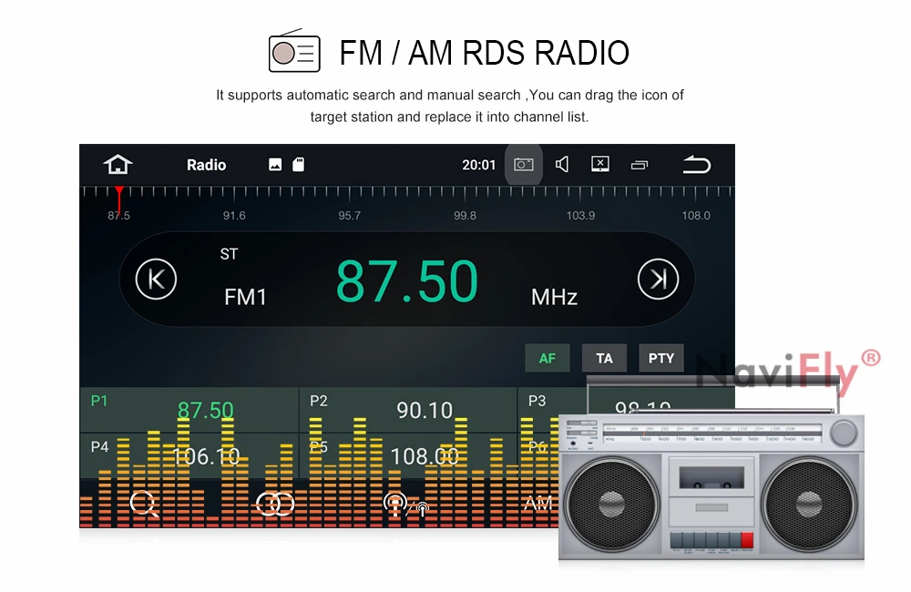 Top NaviFly PX3 2G RAM 7"2 din Android 7.1.1 car radio dvd player for Toyota Avensis t27 2003-2008 WIFI BT RDS GPS 16