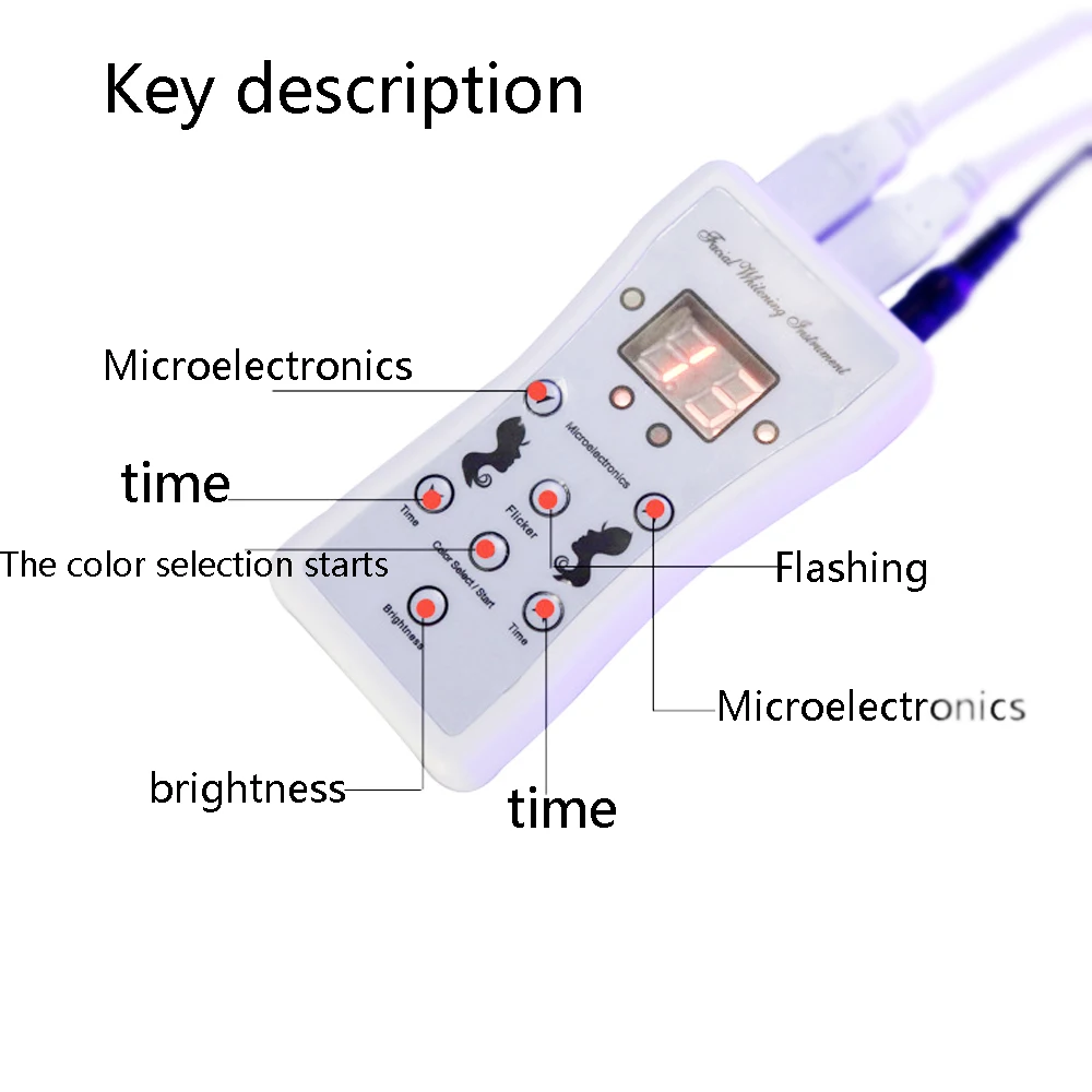 Led лица Средства ухода за кожей шеи маска с 7 цветов микро-ток светодиодный Фотон Маска удаление морщин акне омоложение кожи Уход за кожей