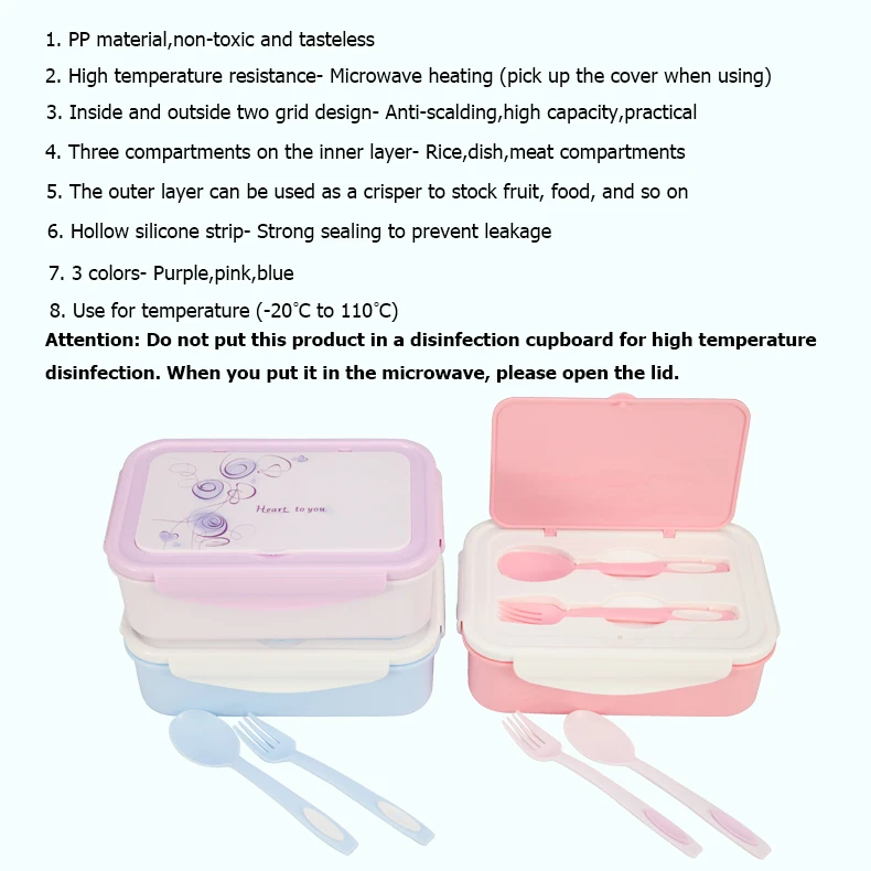 Microwavable Ланч-бокс для детей, пищевой Бенто-бокс, контейнеры для еды, герметичные, для хранения еды, переносная коробка, Новинка