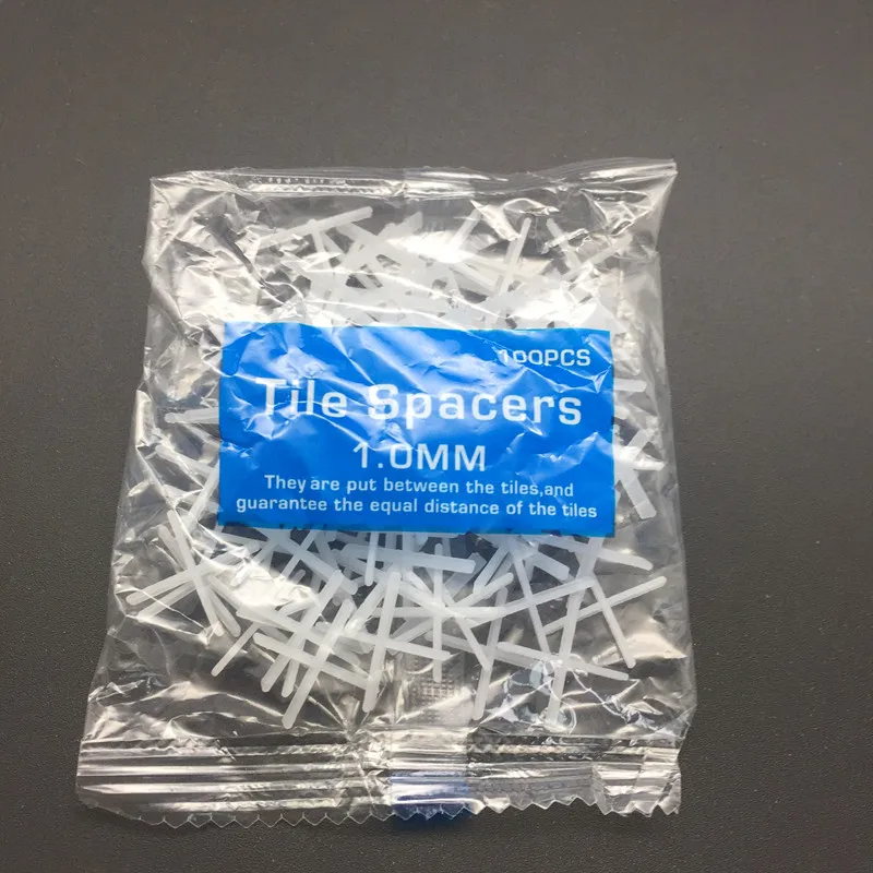 

100pcs Tile Spacer Cross Plastic 1.0mm Tiling Ceramic Tilers Plumbers White