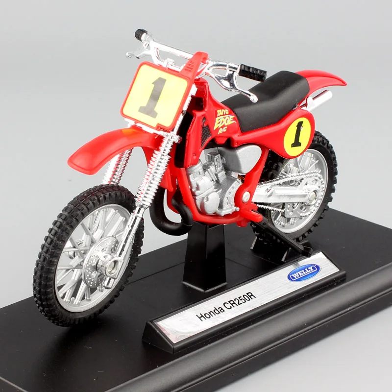 1:18 мини welly honda cr250r CR мотоцикл для мотокросса из металла Diecasts& Toy Vehicles масштабная модель велосипеда эндуро dirt toy car kid