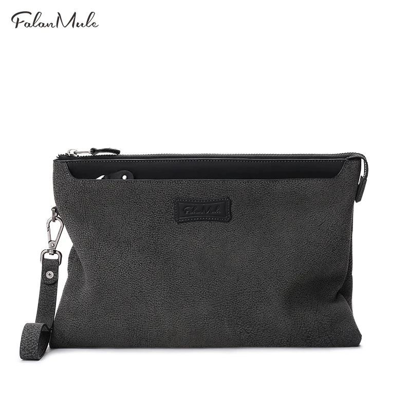 

FALAN MULE fashion men bag genuine leather handbag men clutch bags male brand envelope bag