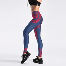JIGERJOGER Весна 3D цифровая печать синий цветок леггинсы женские штаны для бега Эластичные Спортивные Компрессионные колготки