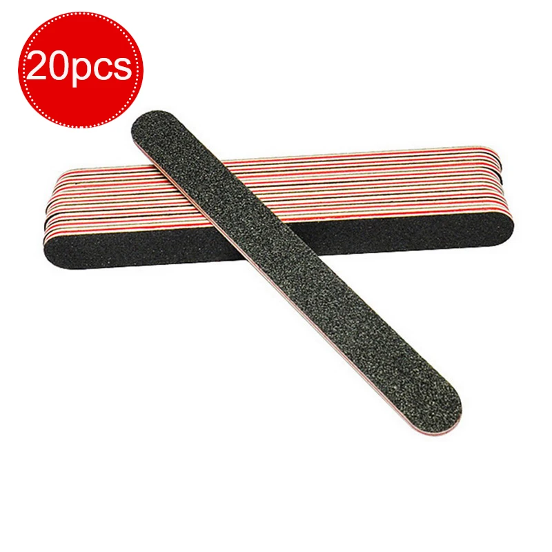 

10/20pcs Black Double Sided Nail Art Manicure Sanding File Buffer Grits Black Nail Files Sanding for Nail Art Tips Manicure