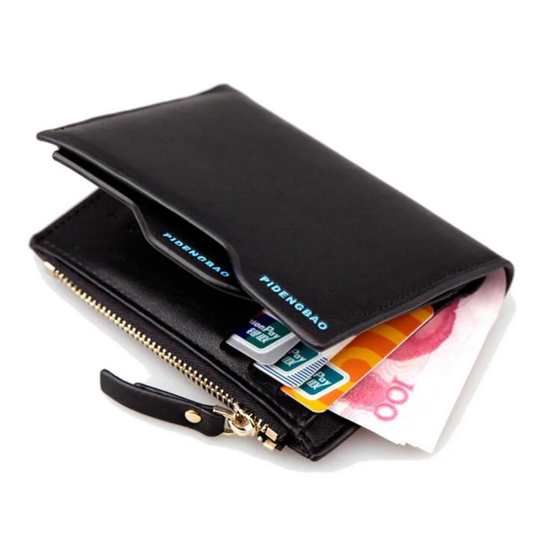 Leather Wallet With Coin Pocket Pattern