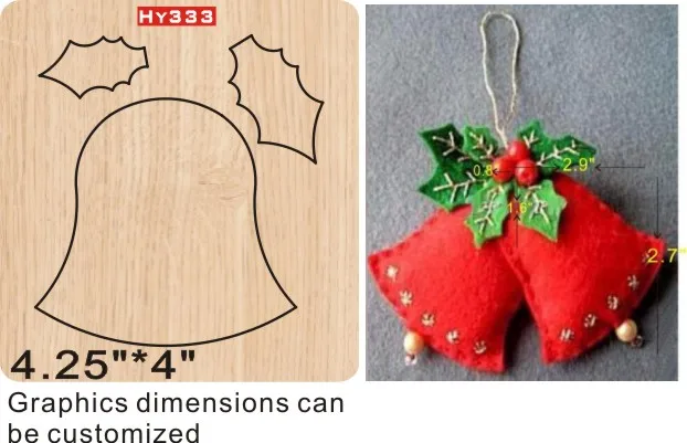 

Christmas bell cutting dies 2019 die cut & wooden dies Suitable for common die cutting machines on the marke