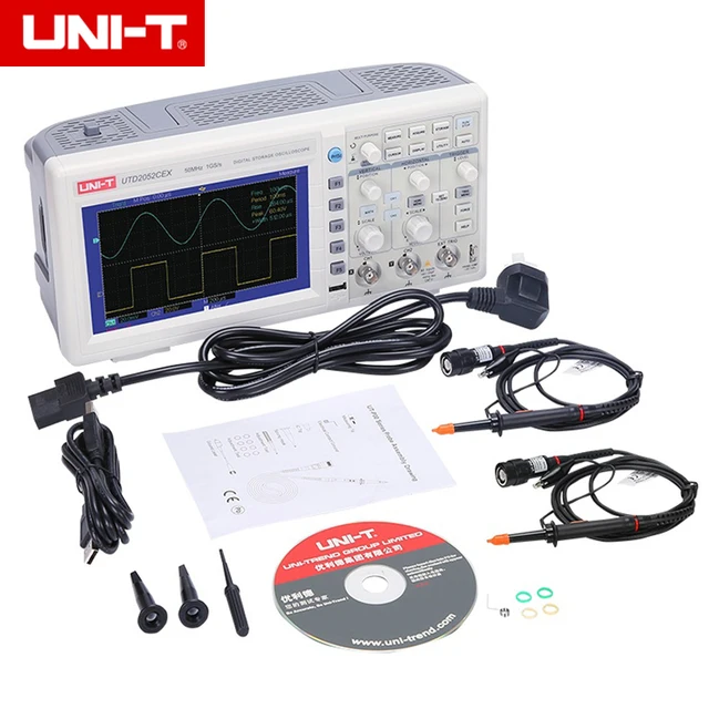 Best Price UNI-T UTD2052CEX Digital Storage Oscilloscopes 2CH 50MHZ 1Gsa Scope meter 7 inches widescreen LCD displays USB OTG Interface Best Price UNI-T UTD2052CEX Digital Storage Oscilloscopes 2CH 50MHZ 1Gsa Scope meter 7 inches widescreen LCD displays USB OTG Interface