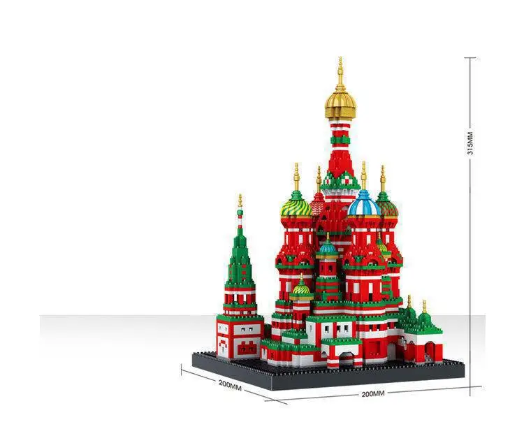 

Mini blocks Architecture Model Nano Building toy Saint Basil's Cathedral for Kids Educational Child Gifts Juguetes 16066