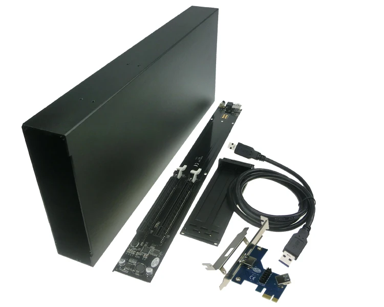 King Size PCI E 1X To PCI e 16x slots Extension Riser card 1 to 2