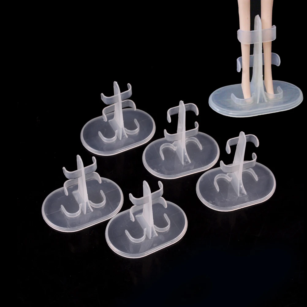 5pcs/lot Clear Doll Stand Display Holder For Barbie Dolls Stands Doll Accessories Doll Support