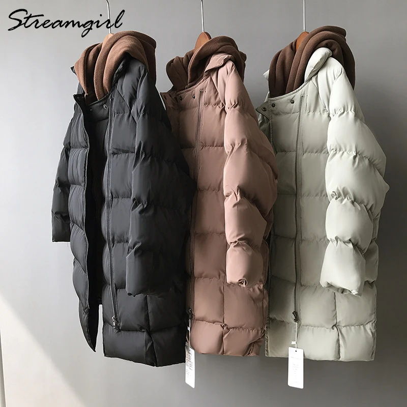 Streamgirl Winter Jacket Women Parka 2018 Quilted Hooded Parka Jacket Woman Winter Coats And Jackets Women Long Coats Ladies