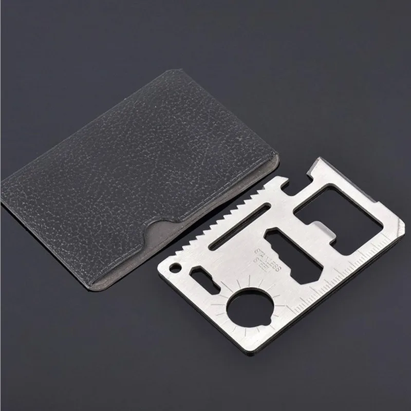 

11 in 1 Mini Multifunction Card Knife Pocket Survival Tool Outdoor Survivin Knife Outdoor Camping Multipurpose Tool
