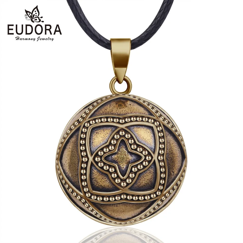 

Eudora Copper Vintage Celtics Knot Mexican Harmony Bola Ball Pendant Necklace for Pregnancy Baby Vintage fine Jewelry N14NB326