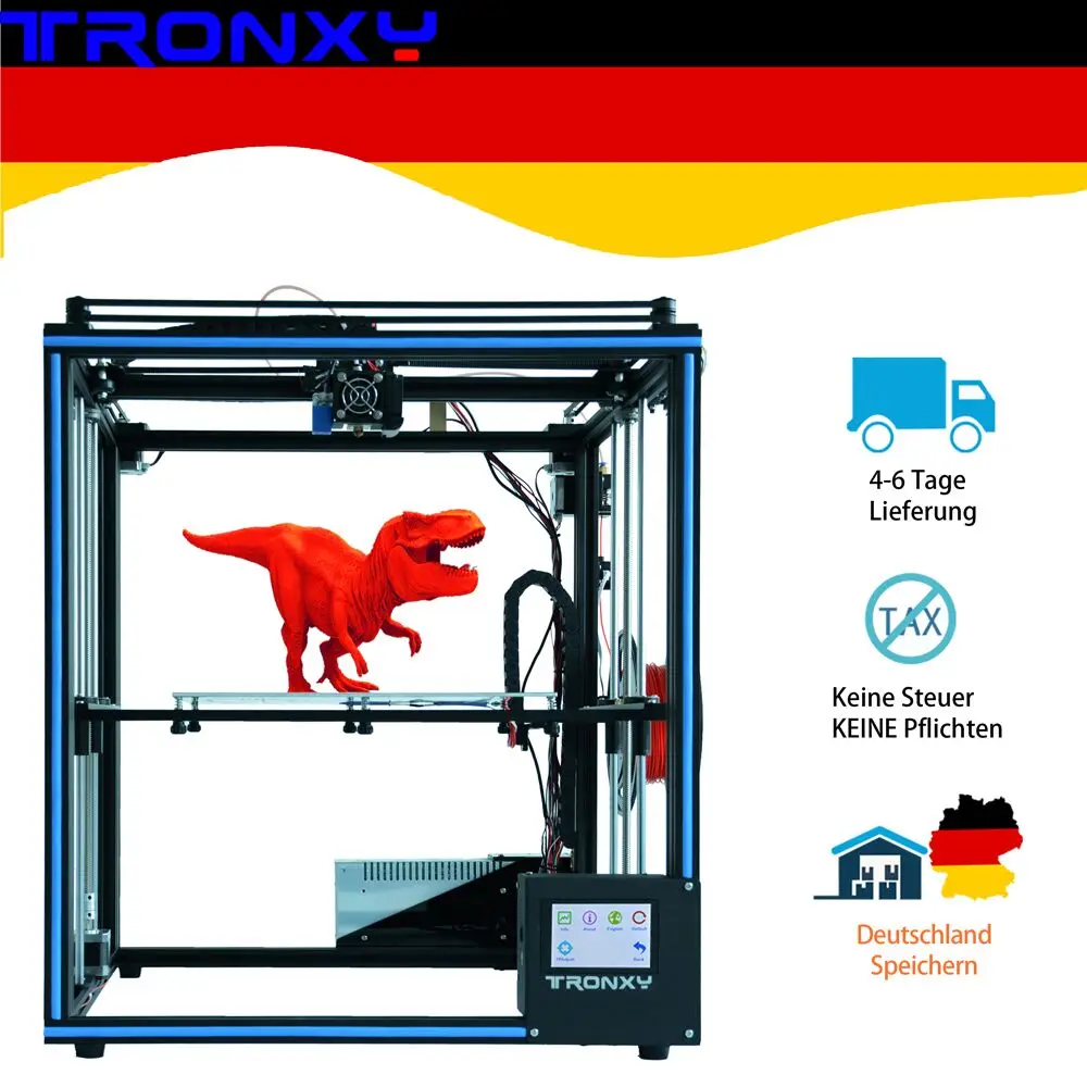 ترقية Tronxy X5SA 3D طابعة DIY أطقم لمس شاشة السيارات مستوى كبيرة حجم الطباعة 330*330 مللي متر الحرارة السرير 3d آلة خيوط الاستشعار