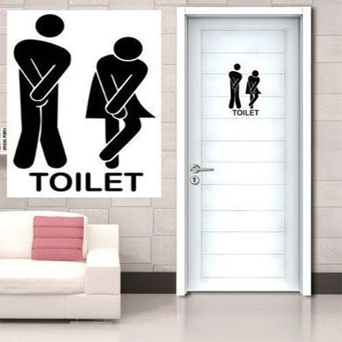 

Hot Toilet Door Stick Man/Women Wall Stickers Vinyl Decals Decoration Sign Art Fashion Decor FQ-ing