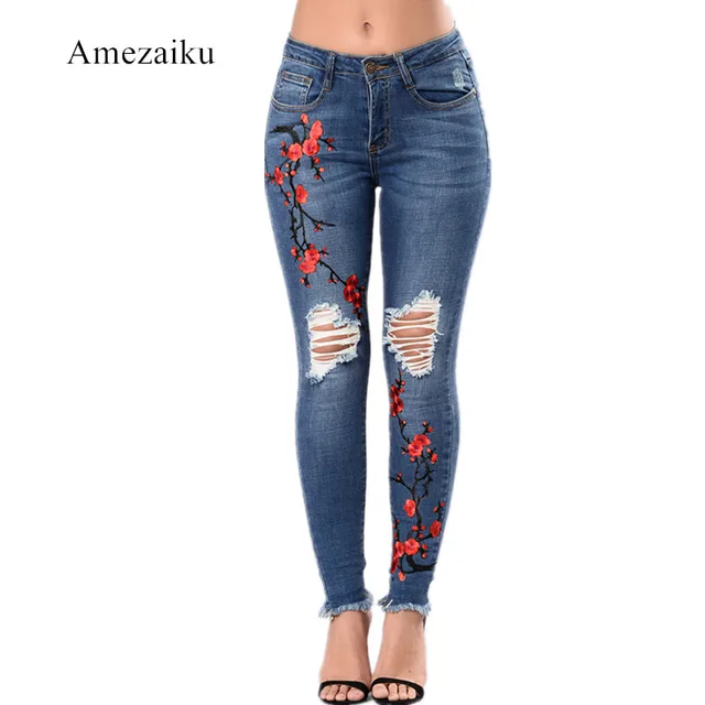 calça jeans bordado calça jeans pantalones vaqueros mujer pantalones