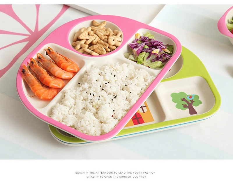 Мультипликационная форма автомобиля детская посуда бамбуковые безопасные блюда для кормления ребенка подарок для детей миски T0053