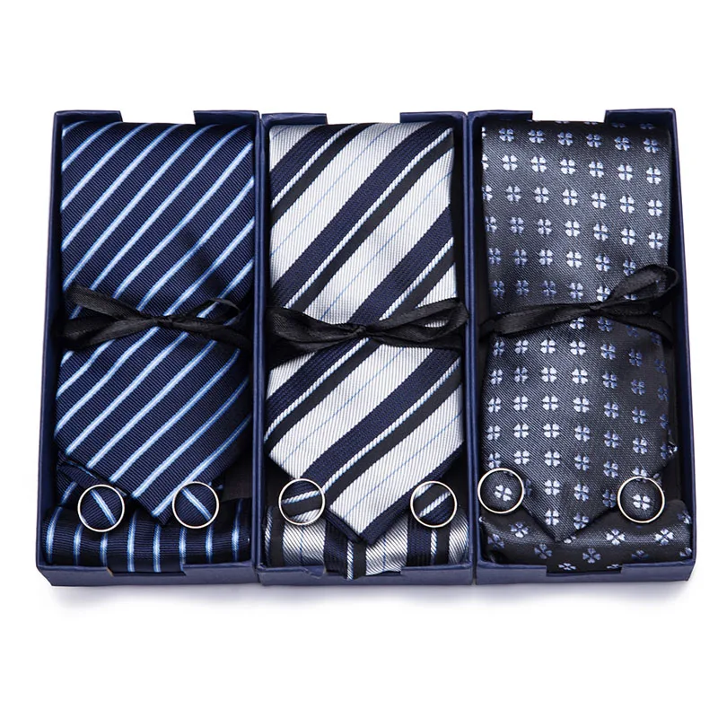 

Gift box 50 Styles Striped Mens Skinny Ties Fashion Plain Gravata Ties Jacquard Woven Silk Ties for Mens Wedding Suits Cravate