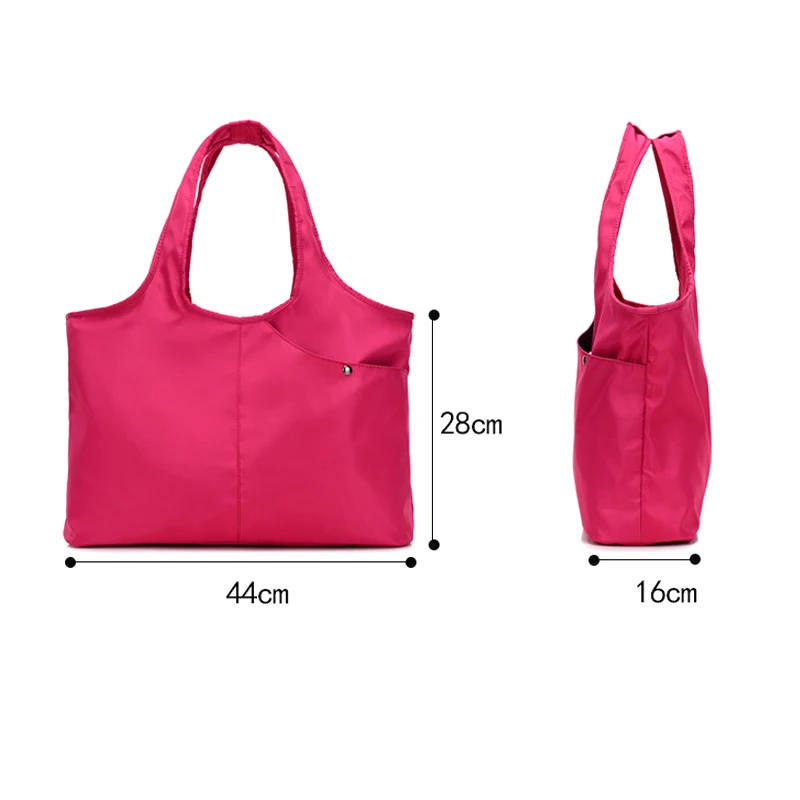 

1 Pcs Women Lady Shoulder Bag Zipper Waterproof Solid Color Portable For Shopping Hot Sale