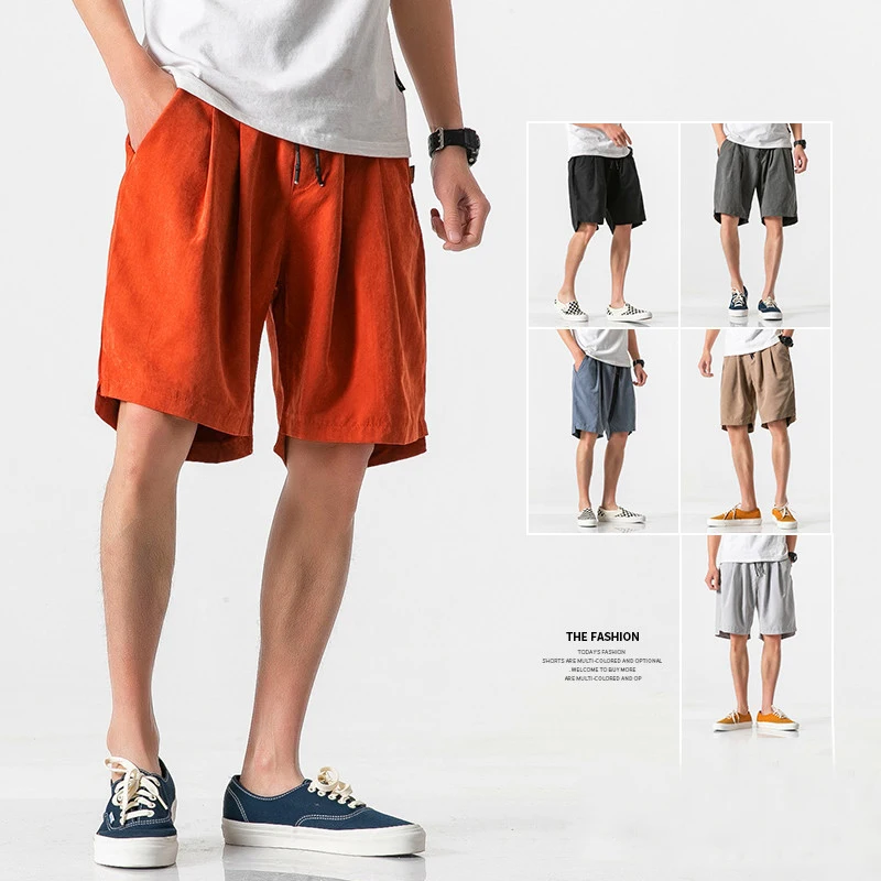 Summer New Men Shorts Solid Casual Youth Fashion Shorts Sports Harem Mens Classic Sweatpants Shorts Loose Beach Pants S6T22