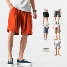 Summer New Men Shorts Solid Casual Youth Fashion Shorts Sports Harem Mens Classic Sweatpants Shorts Loose Beach Pants S6T22