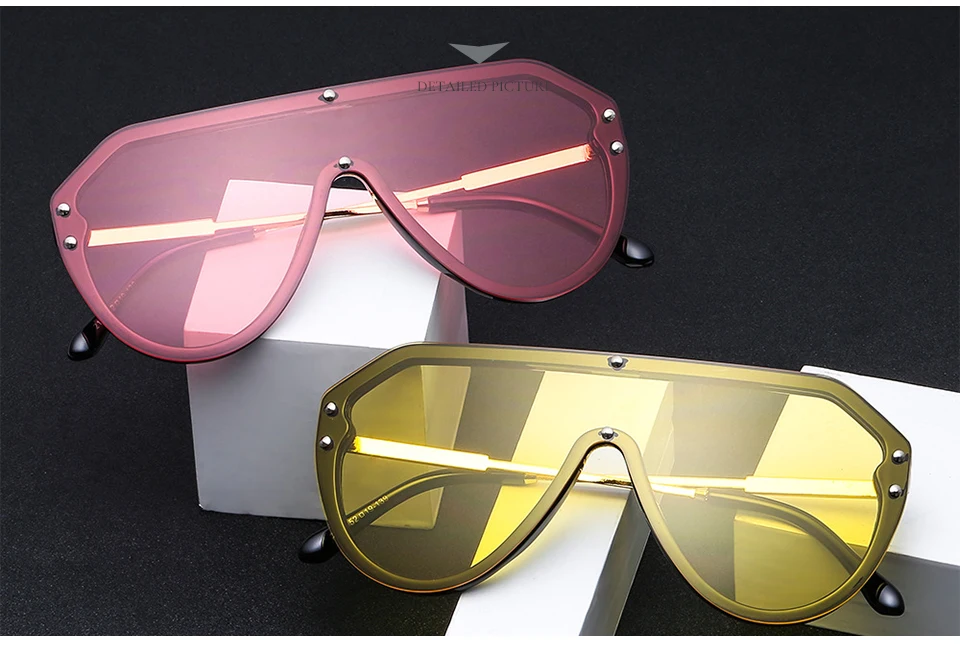 OVZA негабаритные солнцезащитные очки для пилота стиль женские солнцезащитные очки мужские модные очки градиент объектив высокого качества S3037