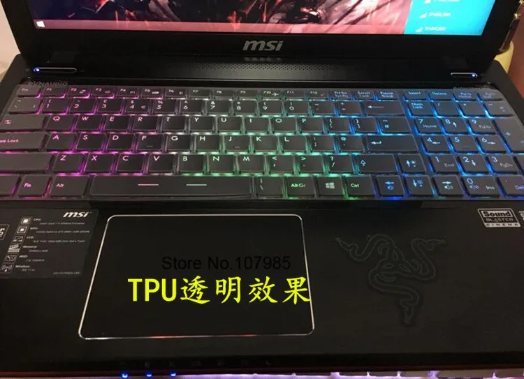 Ультратонкий защитный чехол из ТПУ для клавиатуры MSI GE60 GE70 GP60 GT60 GP70 GX60 GX70 GT70 Z70