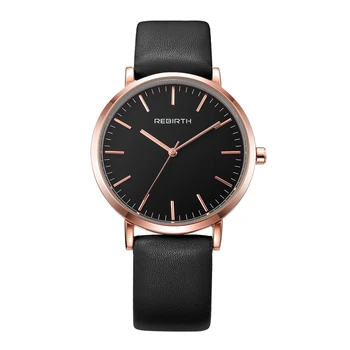 

REBIRTH Fashion Ladies Leather Watches Women Gold Watch Famous Brand Cute Female Clock Quartz Wristwatch Montre Femme