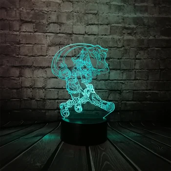 

Cartoon Broom Witcher Succuba Magician Master Mage 3D Lamp USB Multicolor Night Light LED RGB Lighting Bulb Luminaria Kid toy