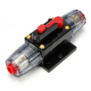 

KSOL 60A Car Audio Inline Circuit Breaker Fuse Holder 12v-24v System Protection Black