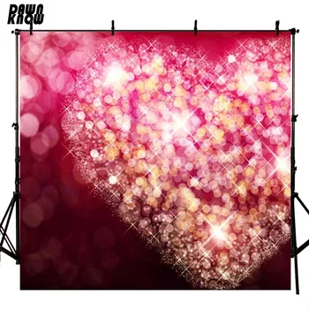 

DAWNKNOW Heart Shimmer Vinyl Photography Background For Newborn New Fabric Polyester Backdrop For Wedding Photo Studio F403